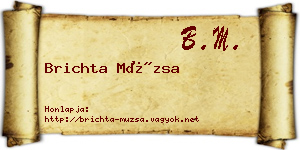 Brichta Múzsa névjegykártya